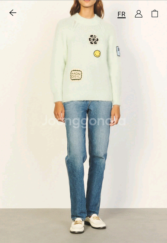 sandro 모헤어 패치 니트(2)--3