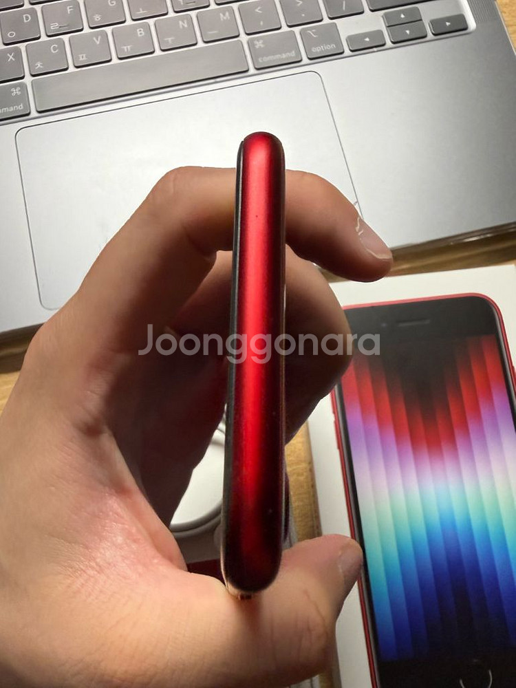아이폰SE3 레드 128GB 풀박스--4