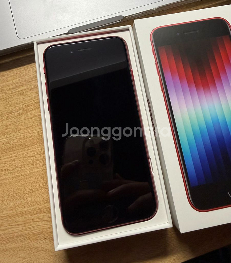 아이폰SE3 레드 128GB 풀박스--1
