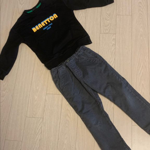 베네통 상의+페리미츠 기모바지 120 사이즈 세트 6-