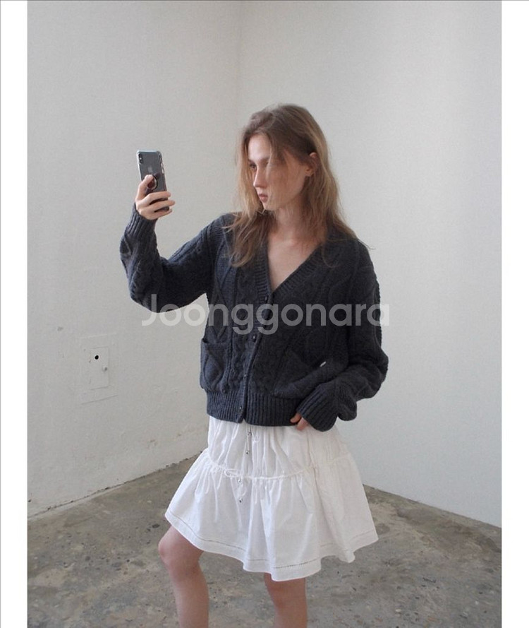 포에토 foeto 피셔맨 가디건 차콜--0