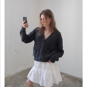 포에토 foeto 피셔맨 가디건 차콜