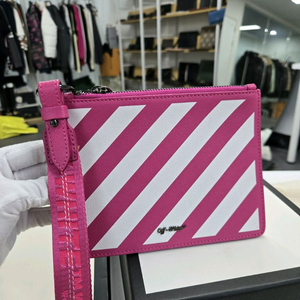 [A급컨디션]오프화이트 핑크 더블 클러치백