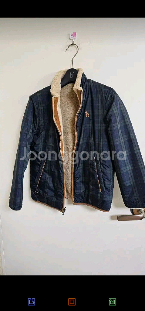 헤지스 키즈 리버시블 양면 패딩후리스145.--1