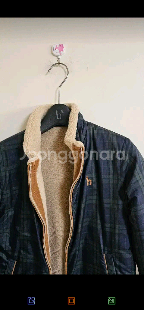 헤지스 키즈 리버시블 양면 패딩후리스145.--4