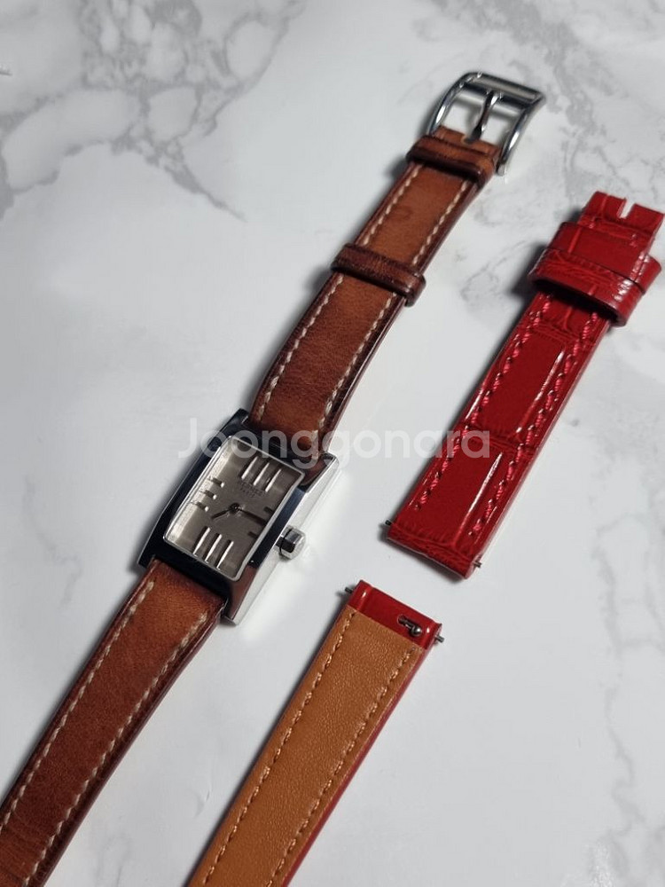 에르메스 탱크 텐덤 3D글라스 여성용 쿼츠시계--5