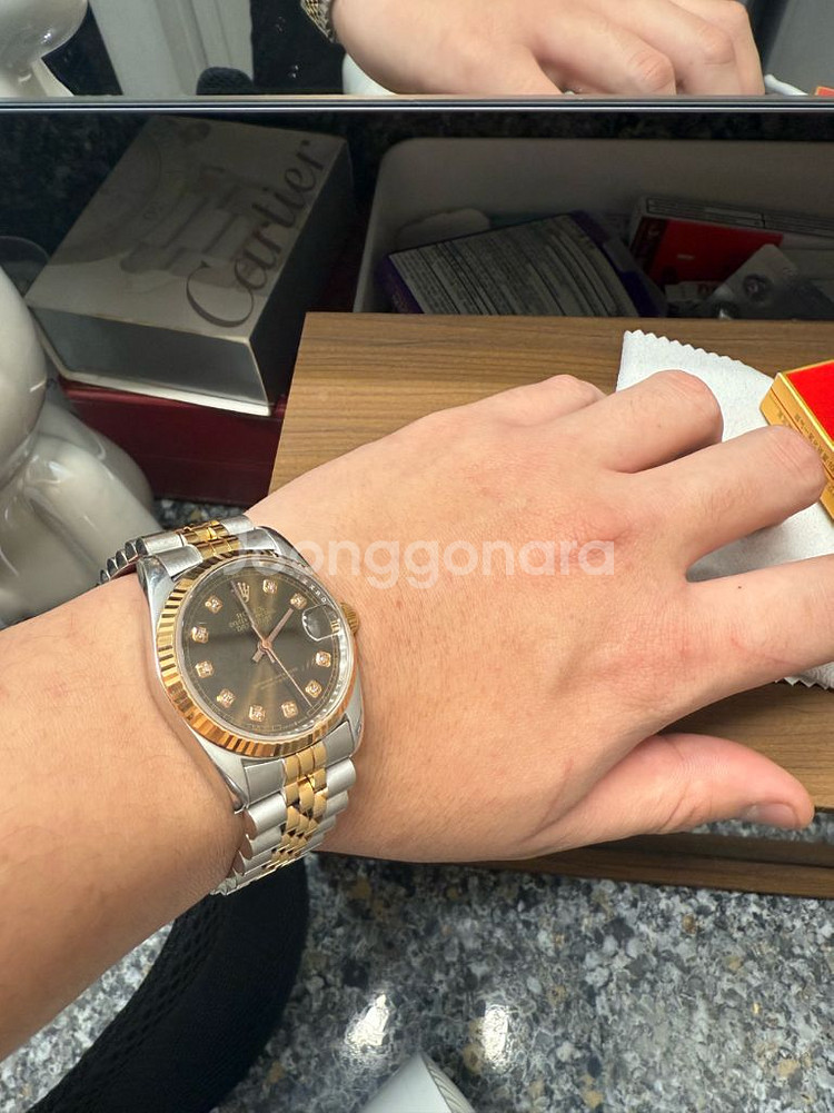 18k 제작금통시계 콤비--0