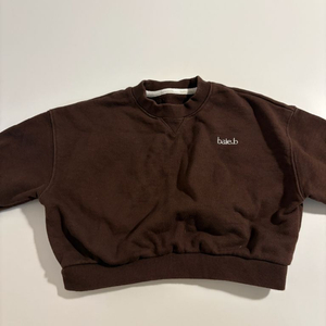 baie.b 베이직 크롭 맨투맨 브라운