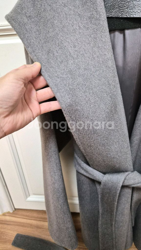 한섬 타임 캐시미어 블렌드 핸드메이드 코트--3