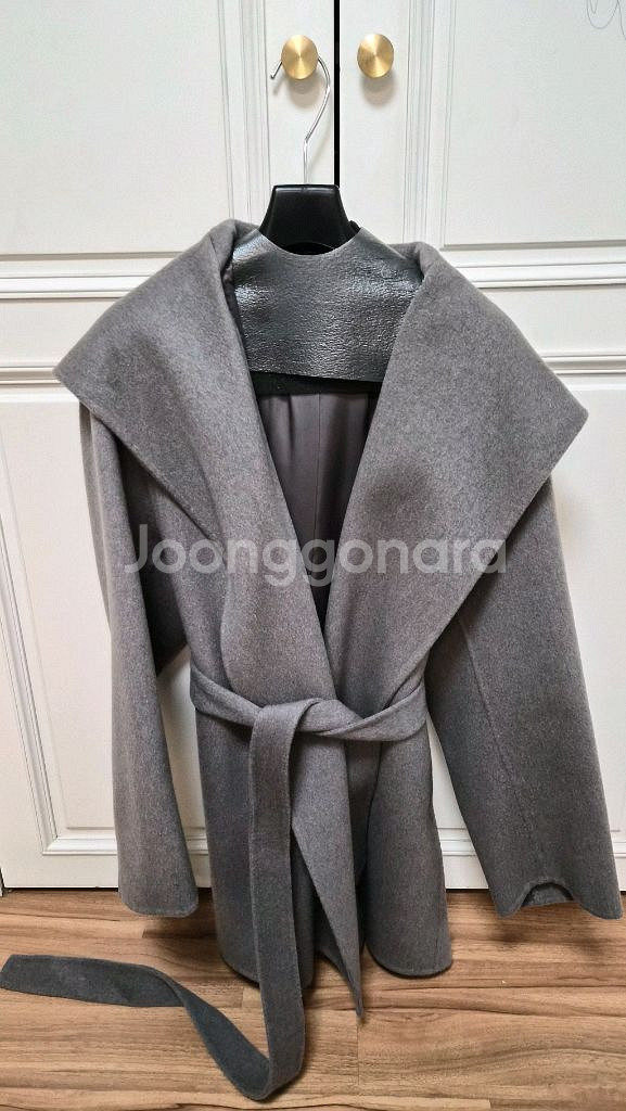 한섬 타임 캐시미어 블렌드 핸드메이드 코트--1