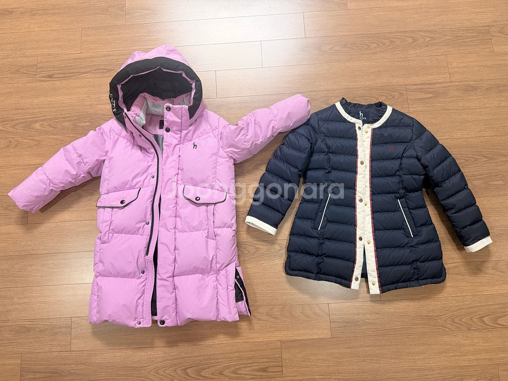 헤지스롱패딩 헤지스경량패딩 일괄 4벌 120--1