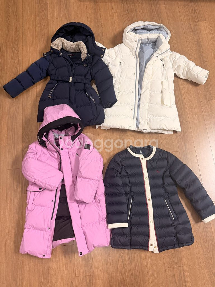 헤지스롱패딩 헤지스경량패딩 일괄 4벌 120--0