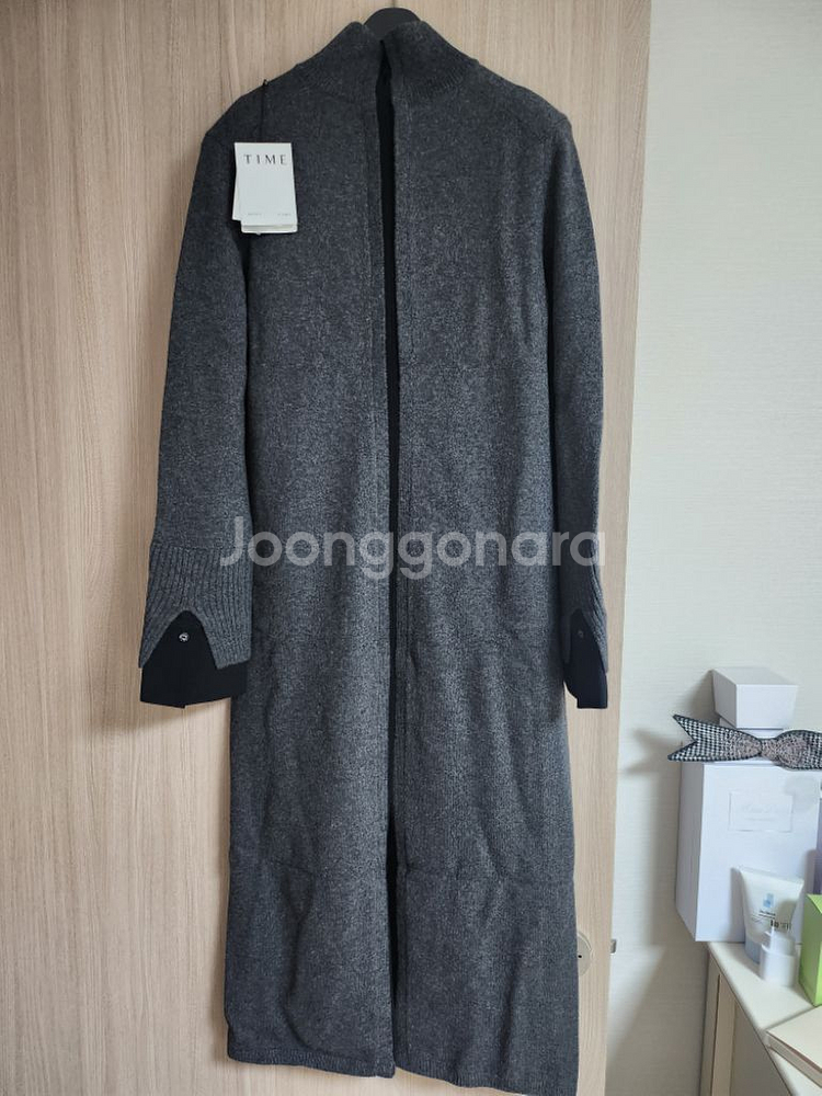 타임 캐시미어 블랜드 텍스쳐블록 니트 드레스--4