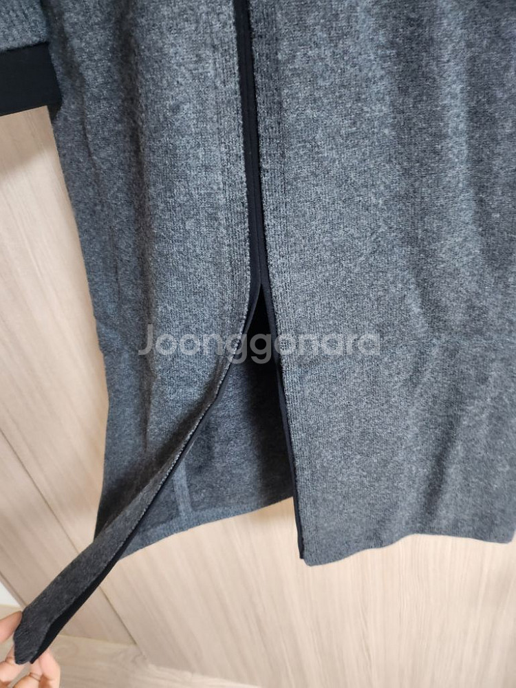 타임 캐시미어 블랜드 텍스쳐블록 니트 드레스--5