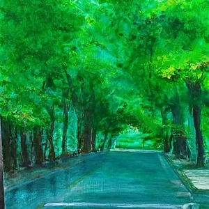 아크릴화 비 온 거리