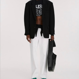 (M)렉토 싱글 브레스티드 오버사이즈 울 자켓