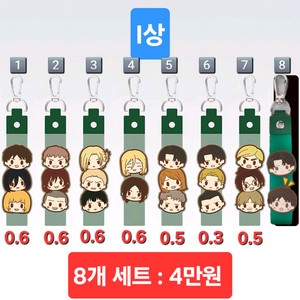 현물)진격의거인 제일복권 I상키링(리바이한지엘빈에렌등)