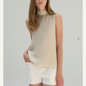 시에 센느 백타이 블라우스 차콜네이비 S 새상품