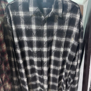 준지 아가일 블랙 셔츠