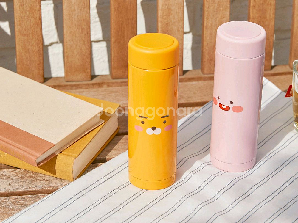 카카오프렌즈 페이스 스텐 보틀라이언 텀블러--1