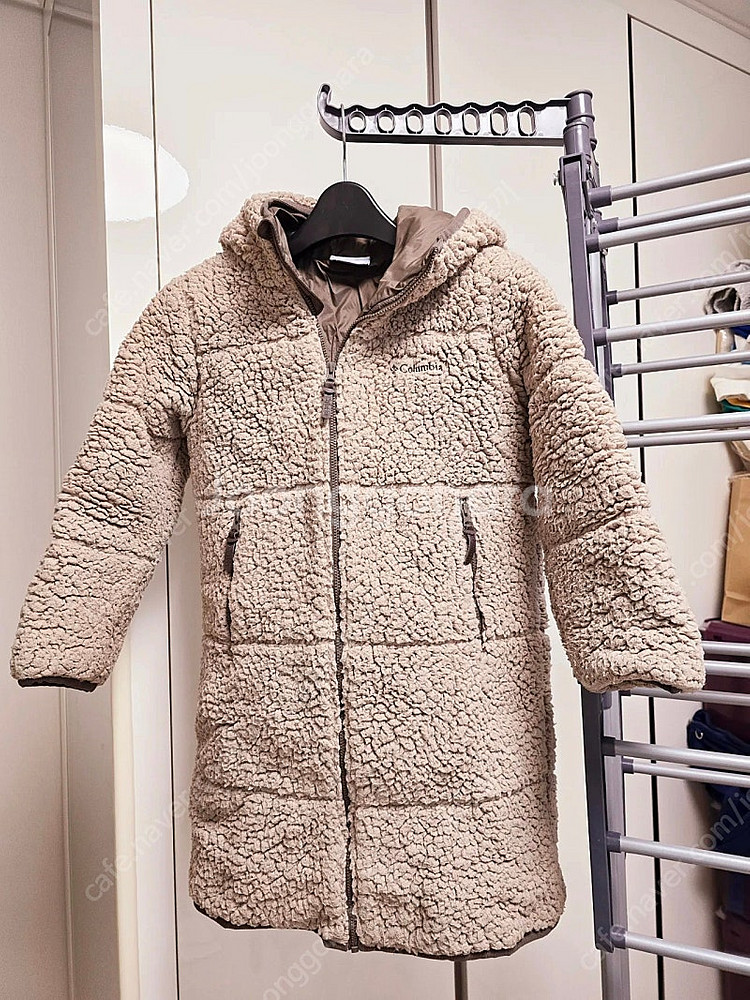 컬럼비아 키즈 롱 플리스 패딩 코트 베이지 130--0