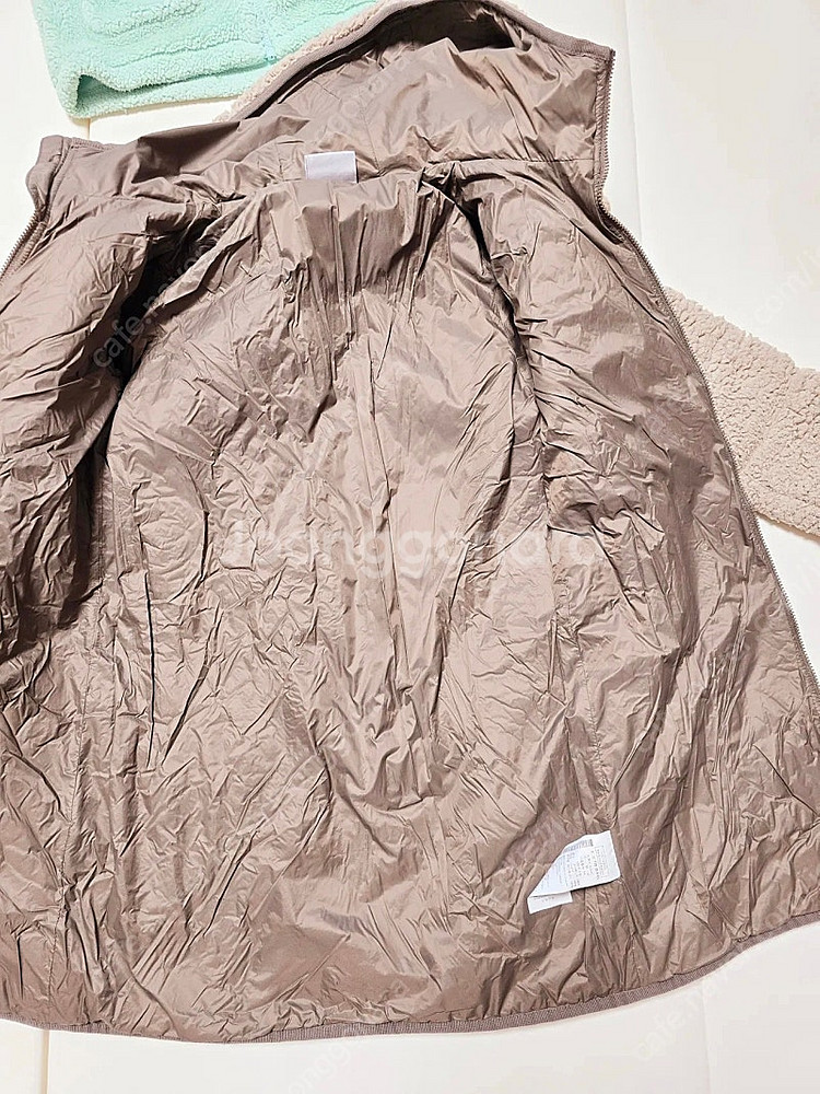 컬럼비아 키즈 롱 플리스 패딩 코트 베이지 130--4