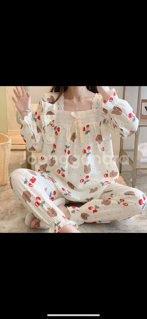 새상품)곰돌이 체리 여성 파자마 55~66--0