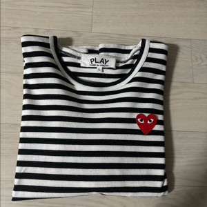 꼼데가르송 스트라이프 티셔츠 여성 L