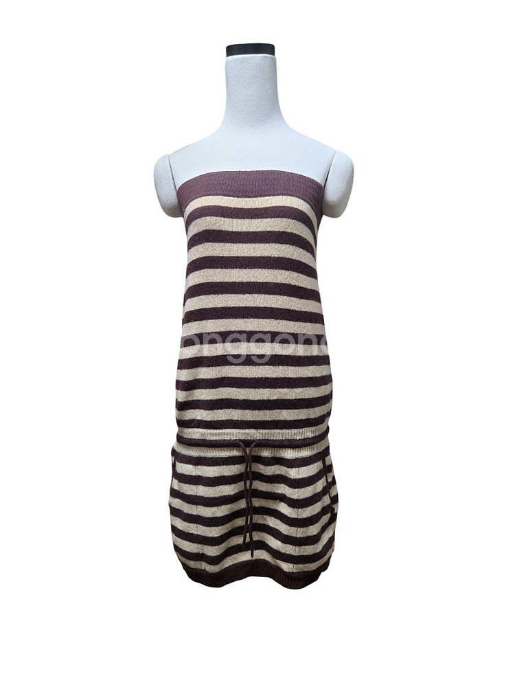 아떼바네사브루노 울 스트랩리스 원피스--1