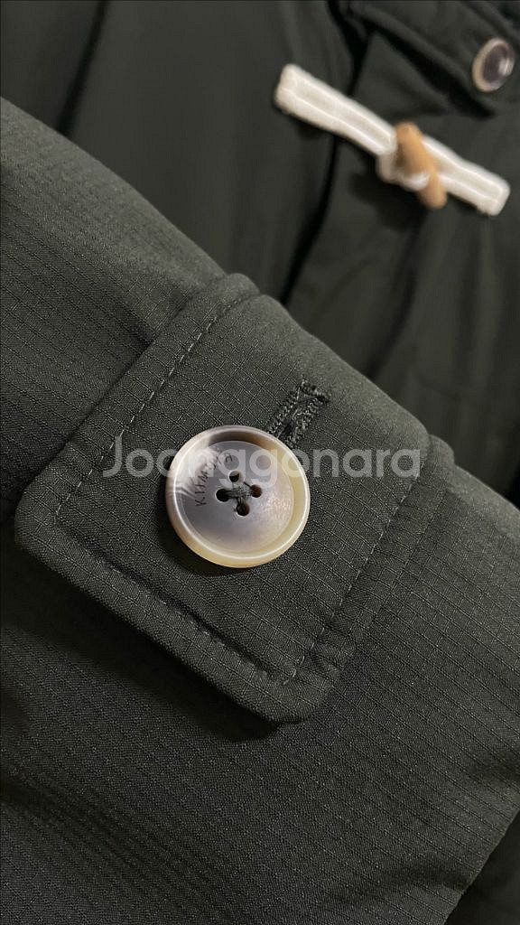 키뮤어 오버핏 더플 후드 숏패딩 카키 S--3