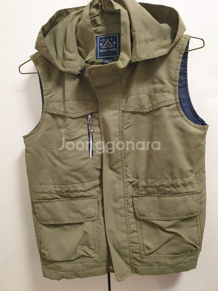 헌트 키즈 후드 조끼 130사이즈 새상품--0