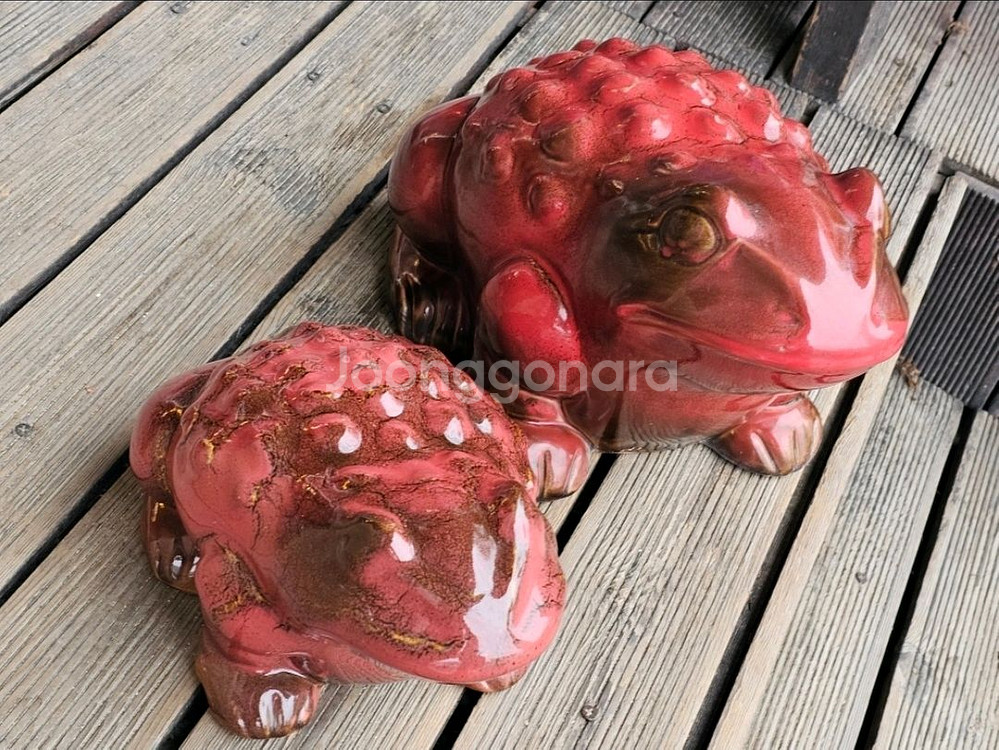 새거 도자기 두꺼비 장식품 2개 세트 개 별 구매가능--2