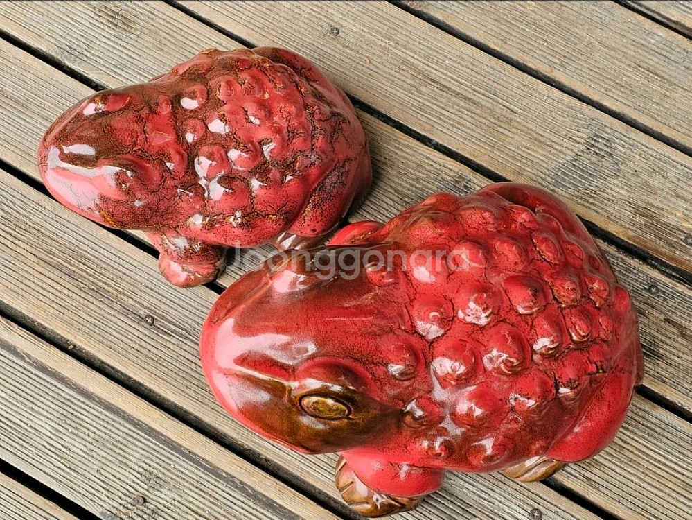 새거 도자기 두꺼비 장식품 2개 세트 개 별 구매가능--4