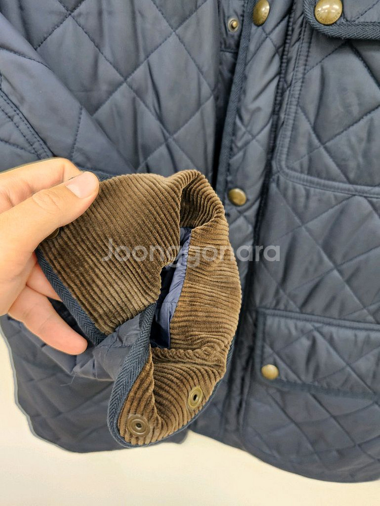 [95]정품 폴로 랄프로렌 캠튼 퀼팅자켓 스웨이드 네이--2