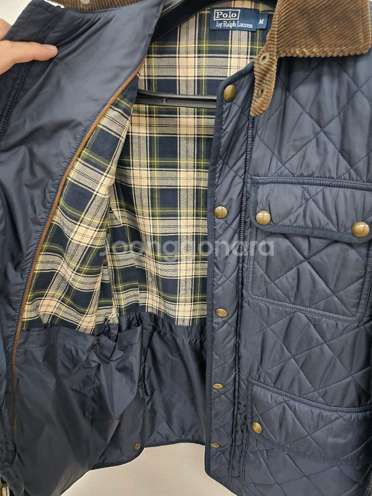 [95]정품 폴로 랄프로렌 캠튼 퀼팅자켓 스웨이드 네이--8