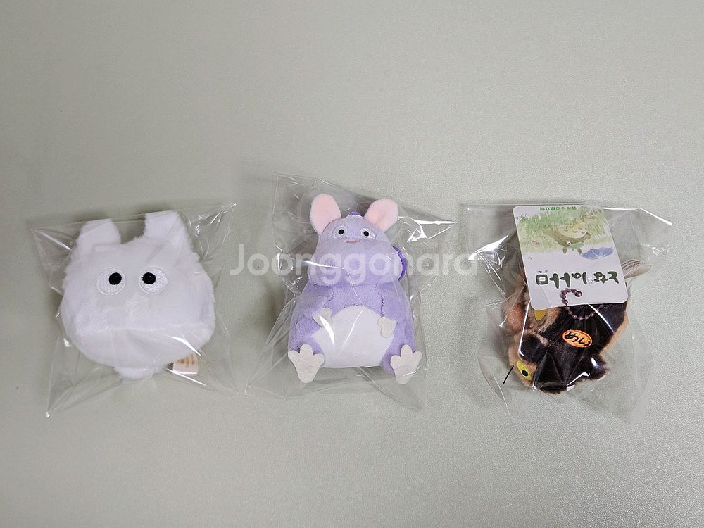 새상품)지브리센과치히로토토로 키링인형 보우네즈미네코버스--0