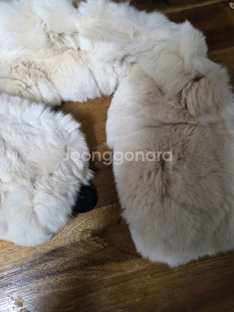 새상품 토끼털 자석 목도리, 머플러--1