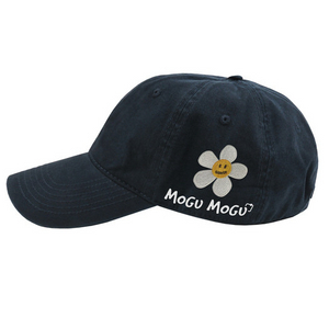 그레이버 화이트 플라워 모구모구 볼캡 네이비 모자 자수