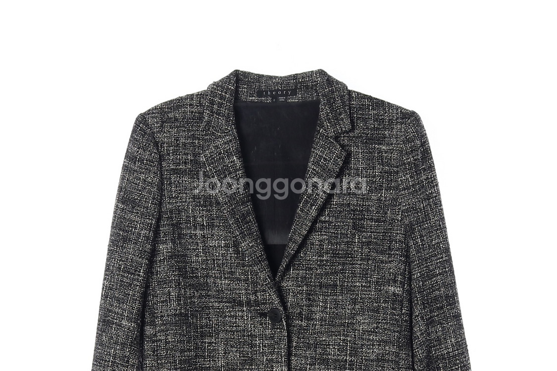 [XS]띠어리 코튼 트위드 블레이저 싱글브레스티드재킷--1