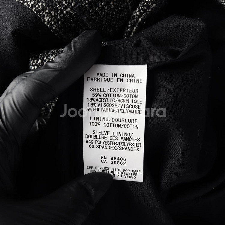 [XS]띠어리 코튼 트위드 블레이저 싱글브레스티드재킷--5