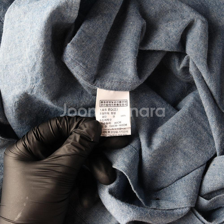 [S]노스페이스 블루 로고 포켓 긴팔 청셔츠 데님원피스--6