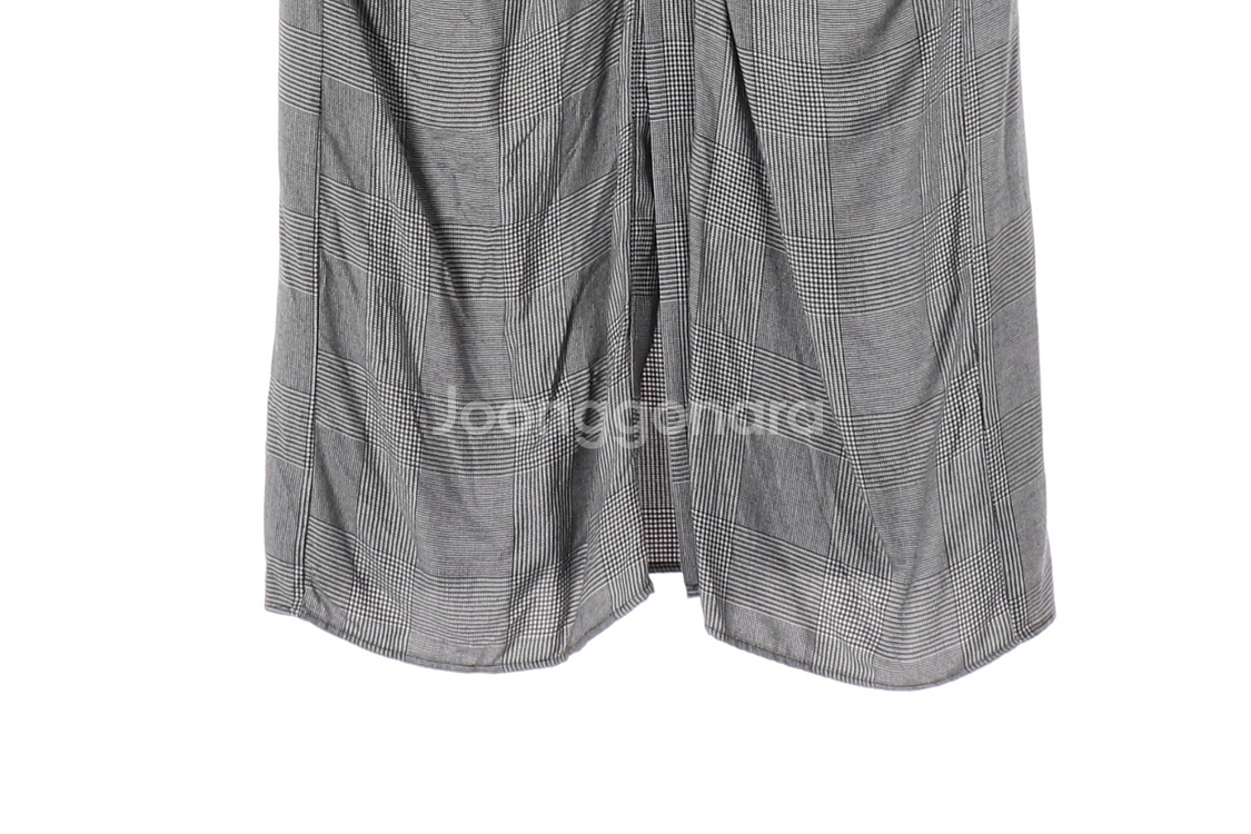 [S]자라 체크 꼬임 드레이프 긴팔 롱 셔츠원피스--3