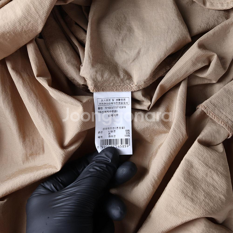 [L]지컷 베이지 스카프 리본 슬리브 롱 나일론 원피스--6