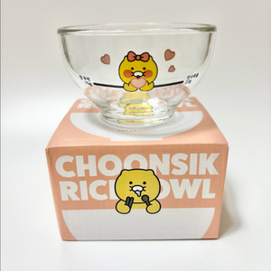 춘식이 밥공기 유리그릇 카카오프렌즈 한정판 굿즈 파티