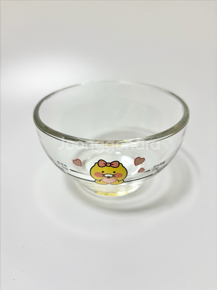 춘식이 밥공기 유리그릇 카카오프렌즈 한정판 굿즈 파티--1