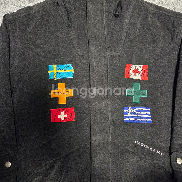 까스텔바작 재팬 패치 코트 후드자켓 L(100)--2