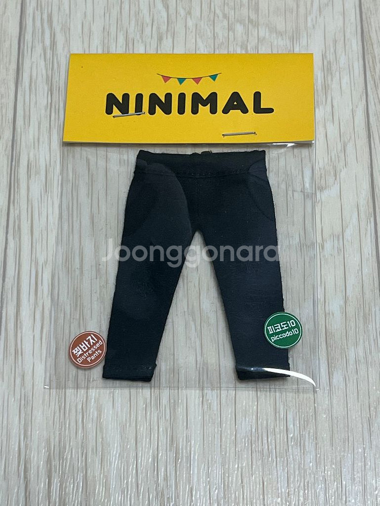 오비츠 니니멀 바지 찢바지 블랙 피코도10--0