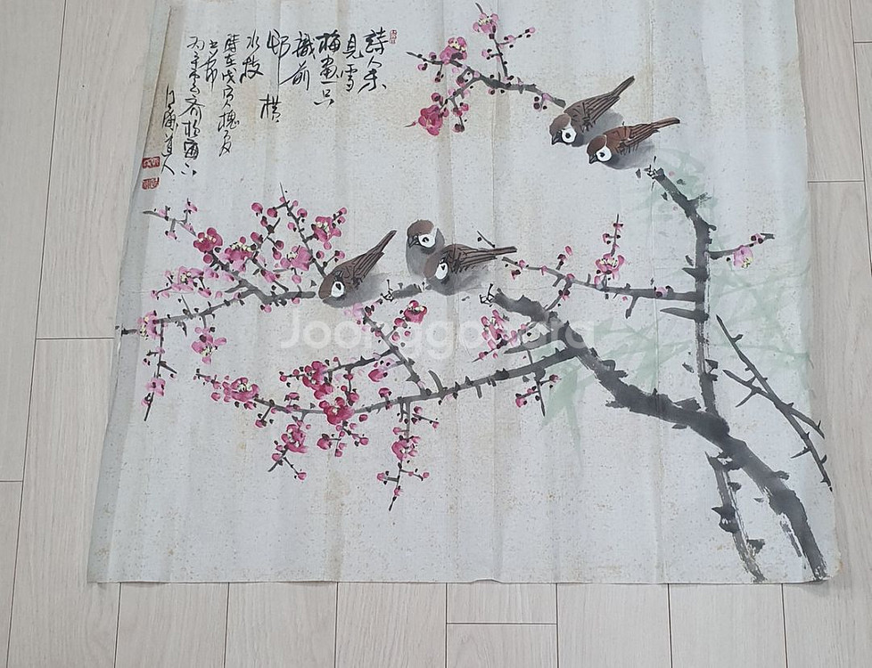 백포곽남배그림 가로69cm세로56cm--0