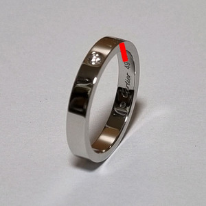 C드 까르띠에 1다이아 3mm 플래티늄 반지 49호