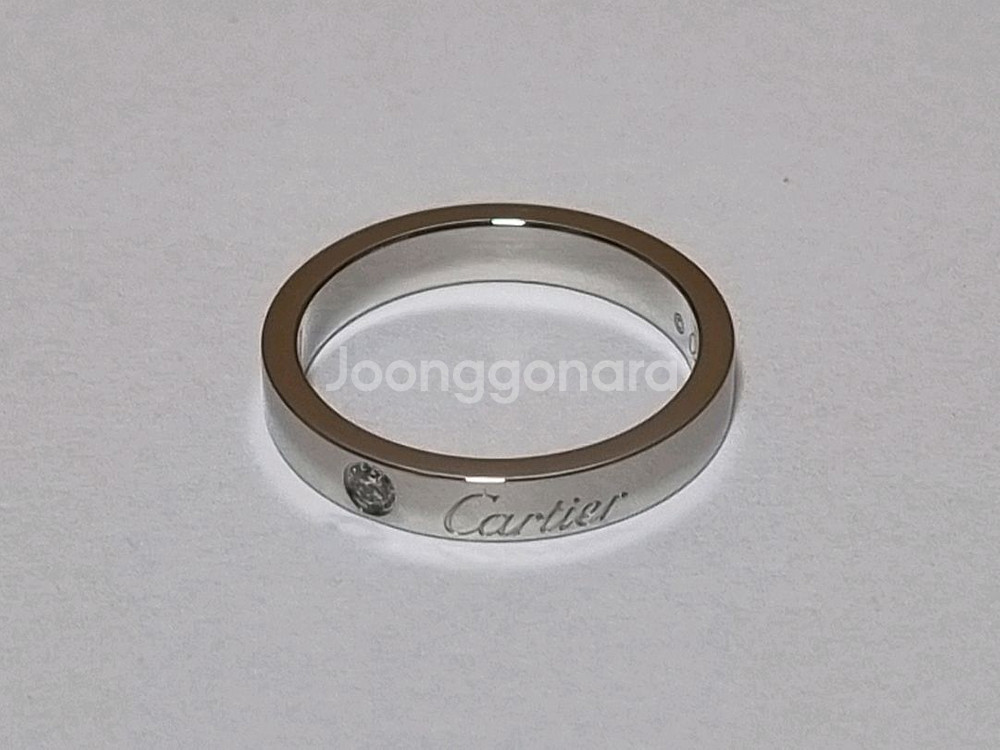 C드 까르띠에 1다이아 3mm 플래티늄 반지 49호--1